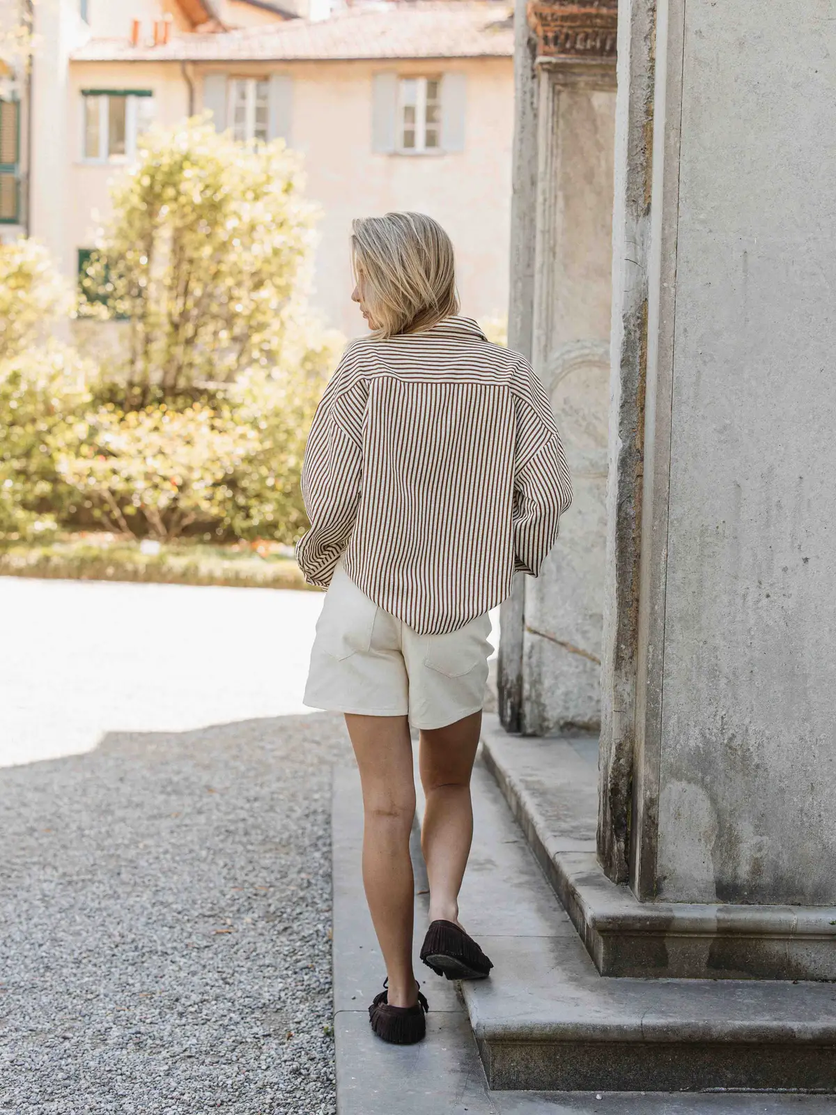 Brown Stripe Blouse 1608 WEAR
