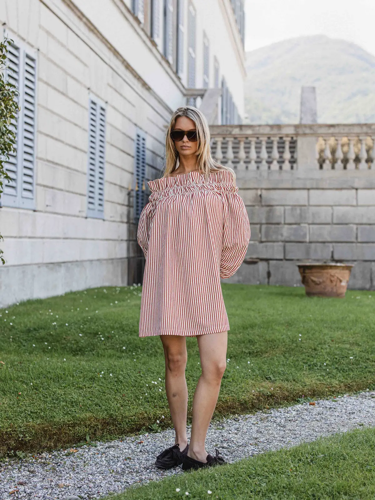 Red Stripe Dress 1608 WEAR