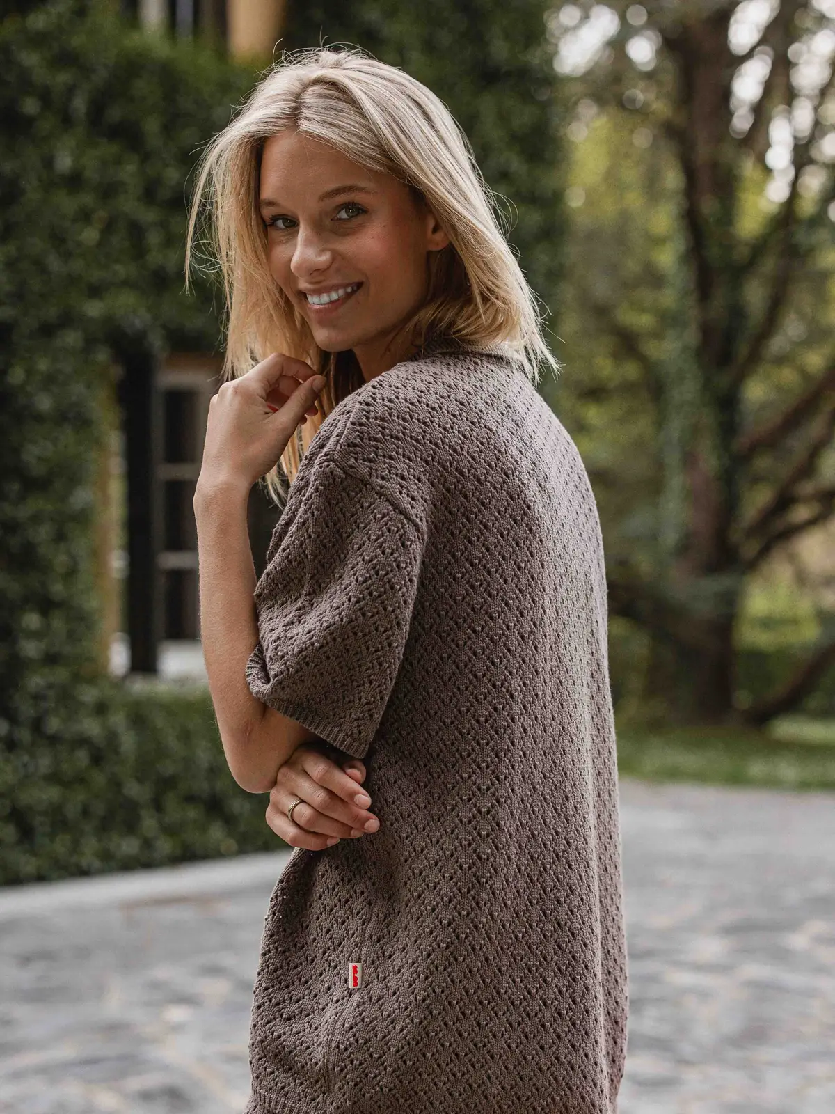 Brown Crochet Polo 1608 WEAR