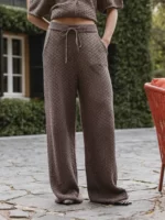 Brown Crochet Pants