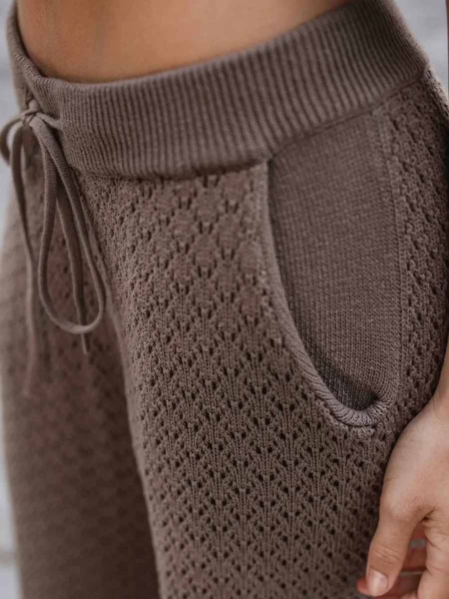 Brown Crochet Pants