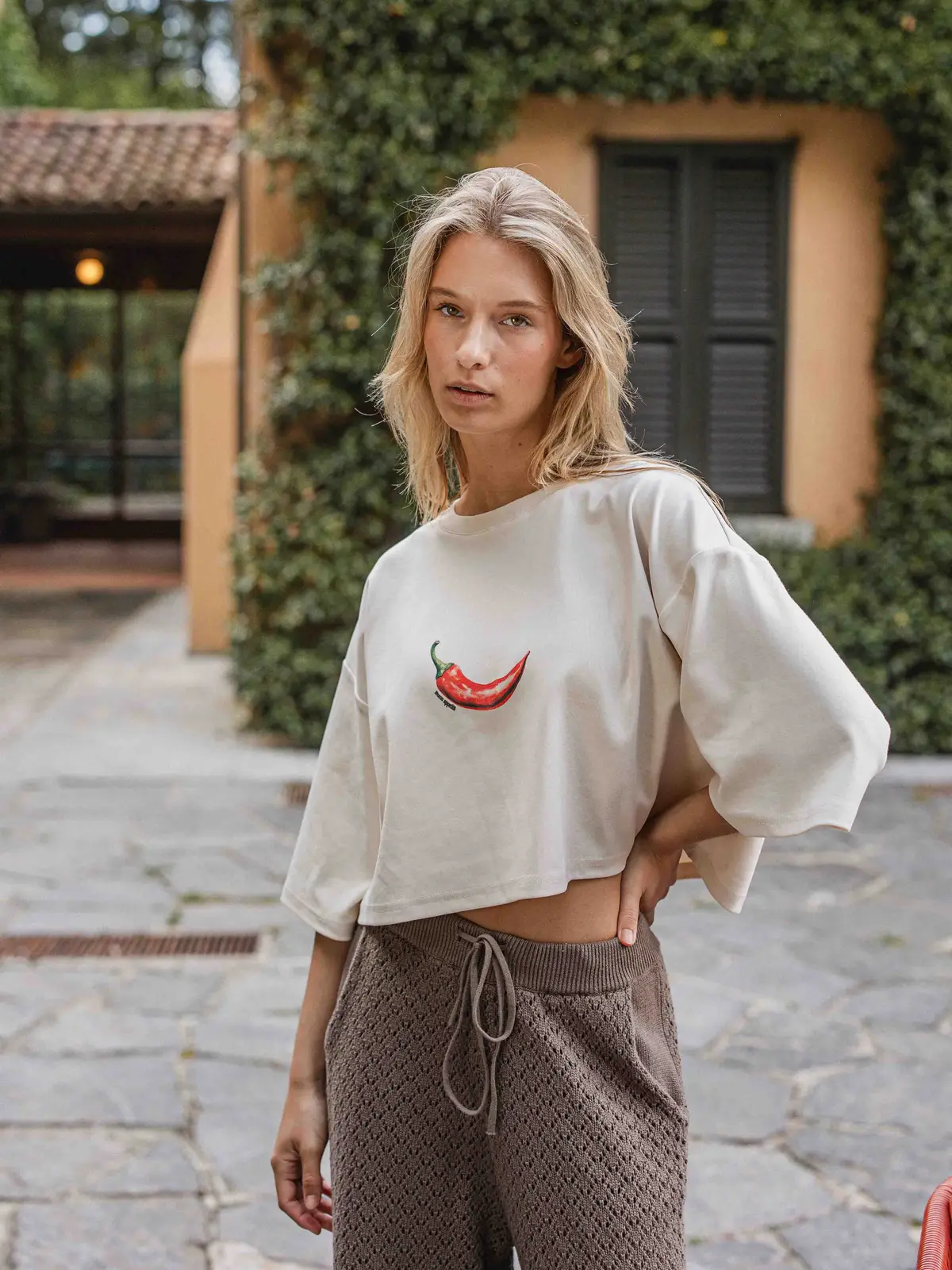 Cropped Pepper T-shirt 1608 WEAR