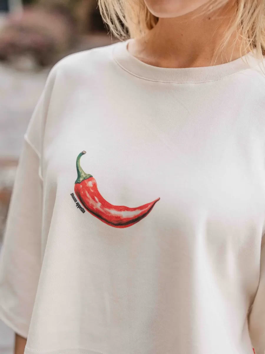 Beschnittenes Pepper-T-Shirt