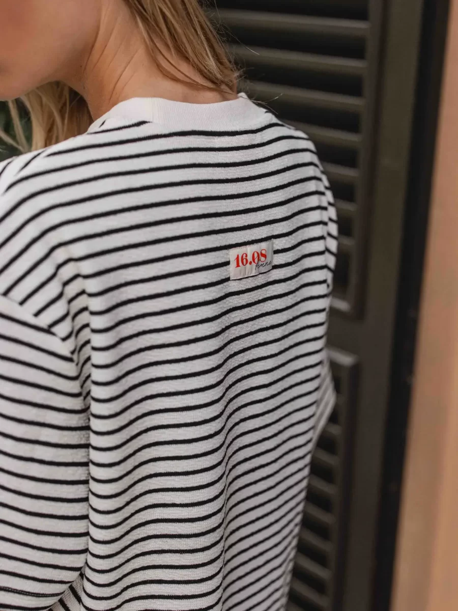 Weißes Streifen-T-Shirt