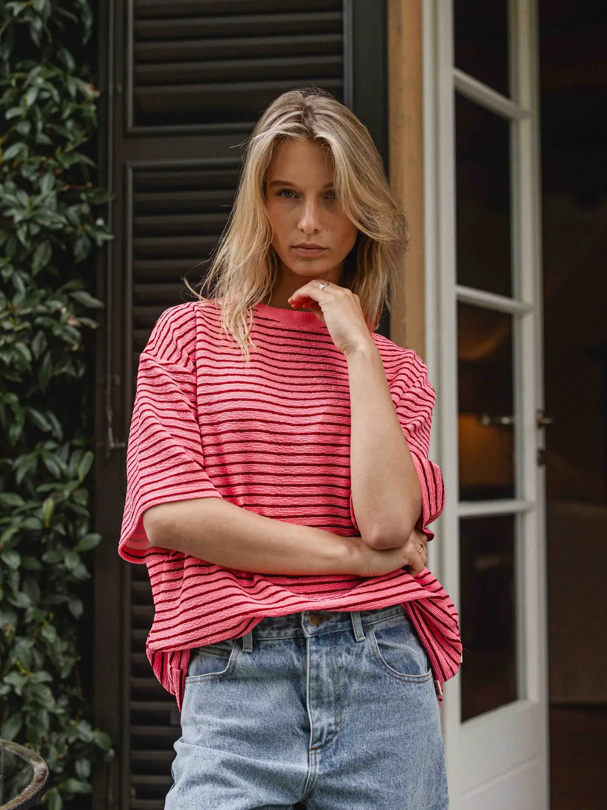 Pink Stripe T-shirt 1608 WEAR