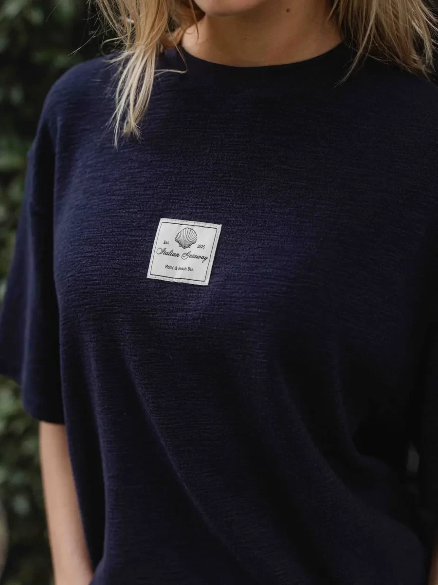 Navy Label-T-Shirt