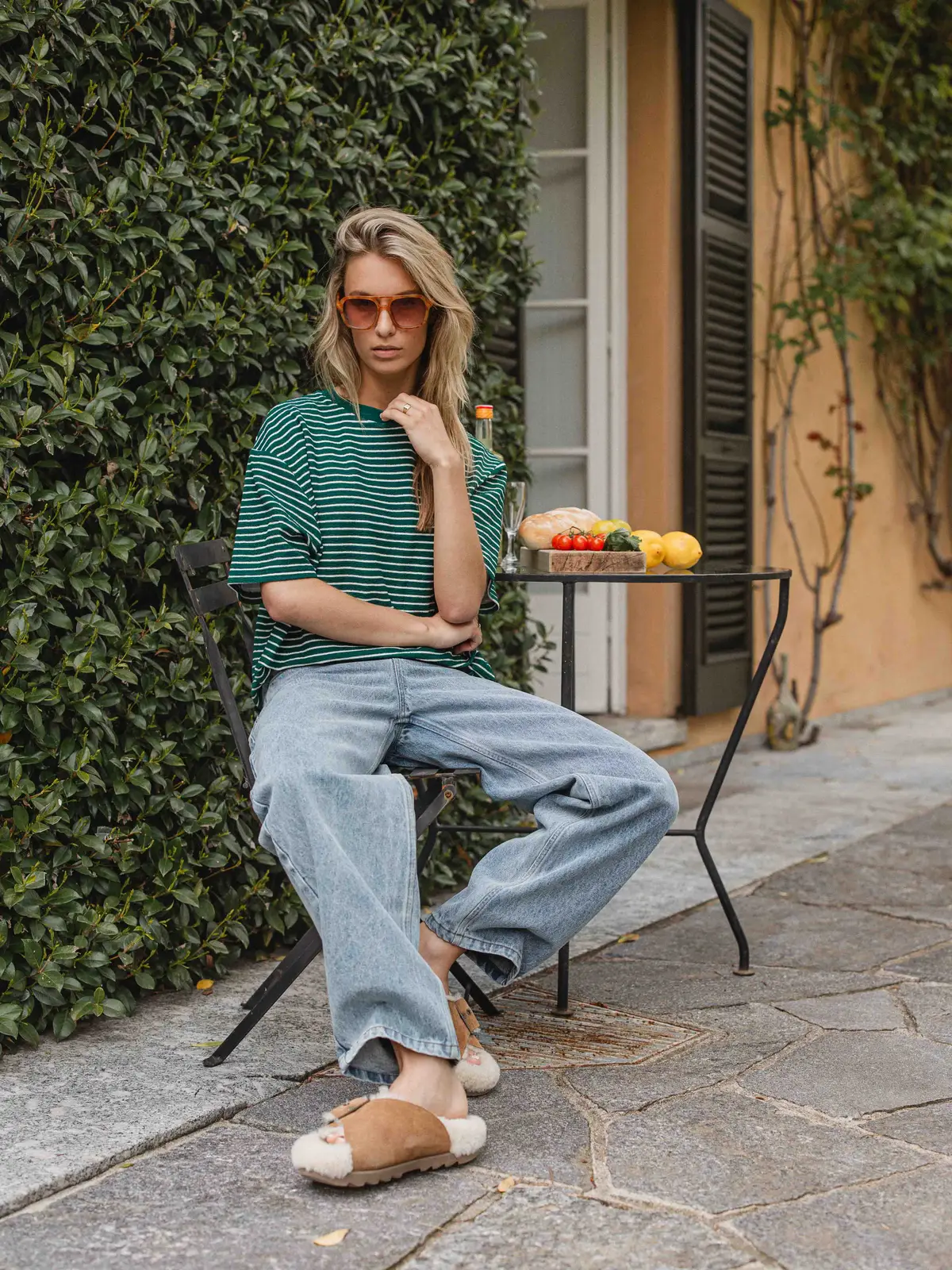 Green Stripe T-shirt 1608 WEAR