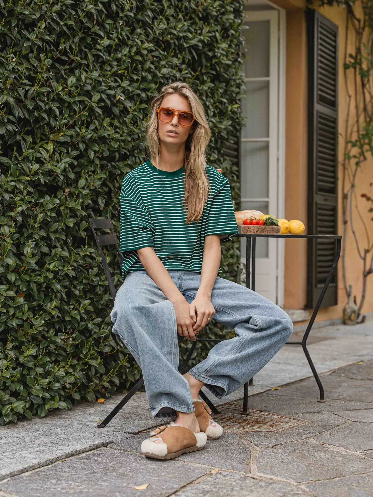 Green Stripe T-shirt 1608 WEAR