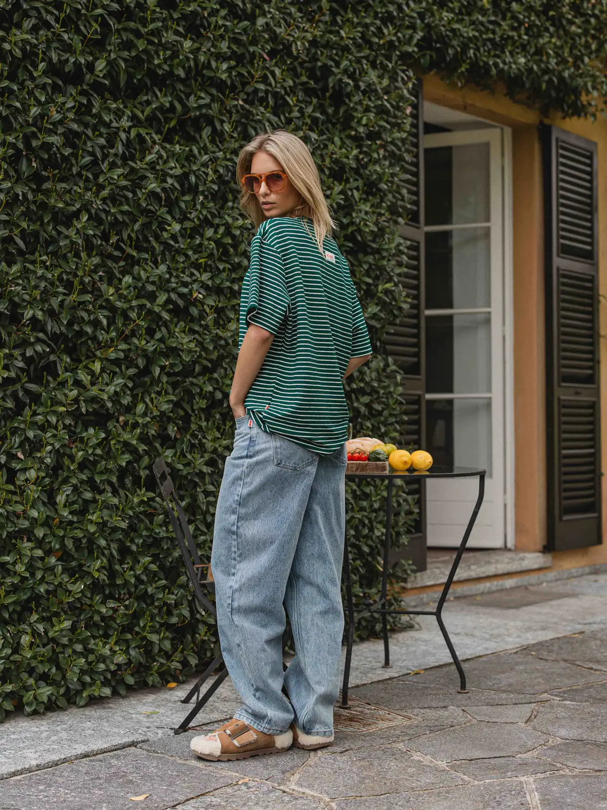 Green Stripe T-shirt 1608 WEAR