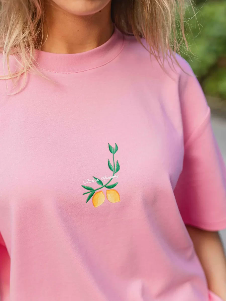 Rosa Zitronen-T-Shirt