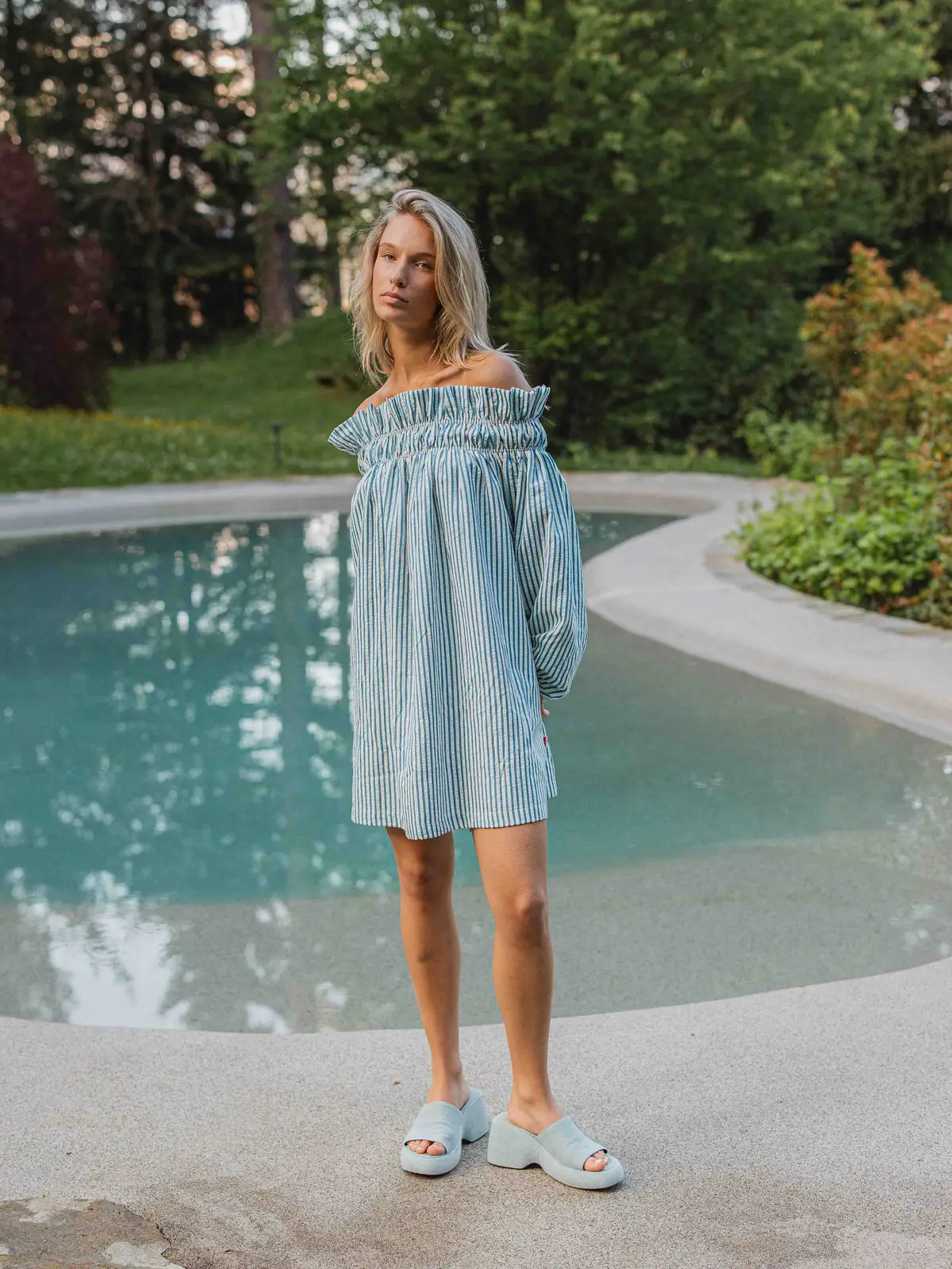 Blue Stripe Dress 1608 WEAR