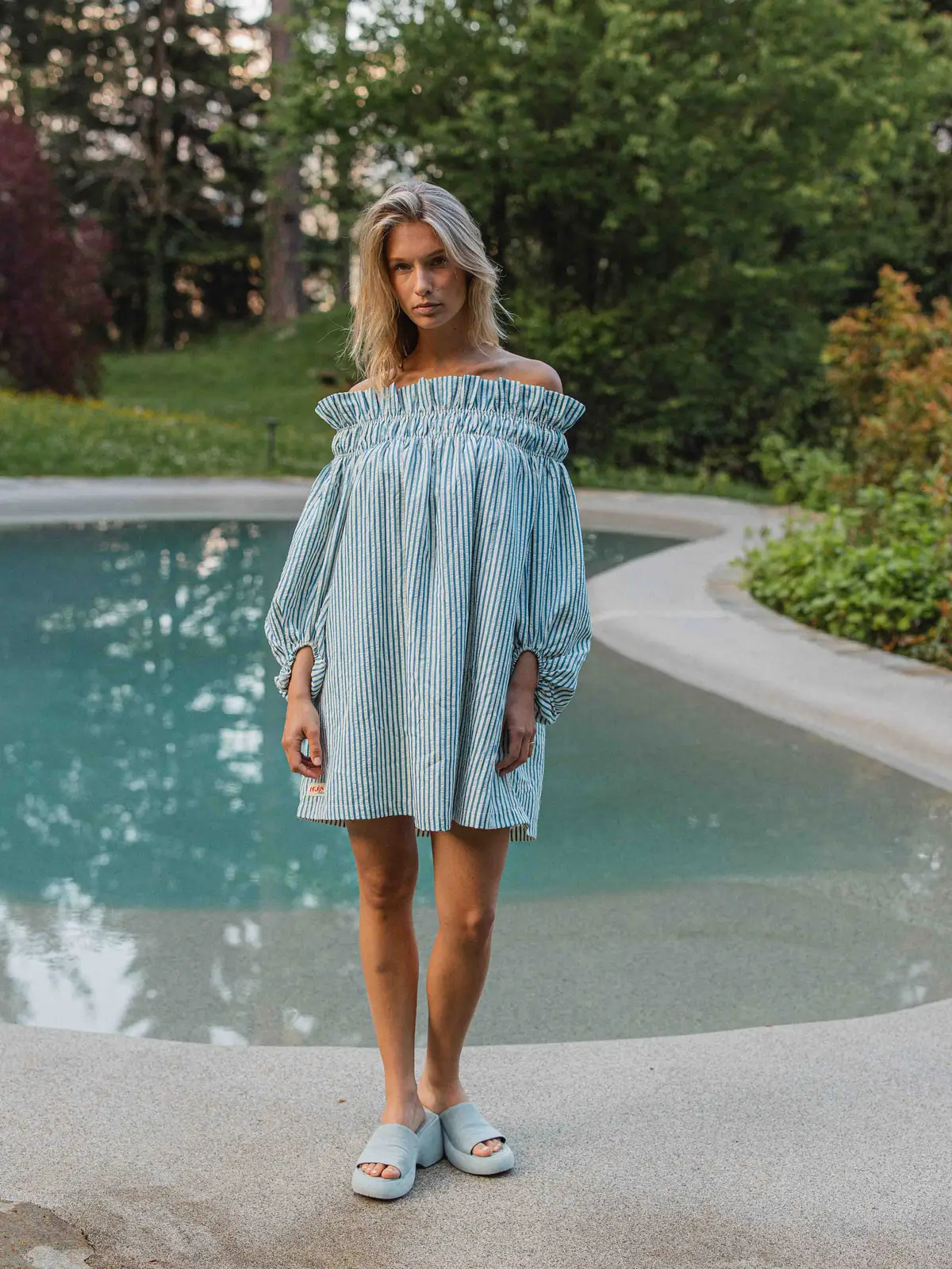Blue Stripe Dress 1608 WEAR