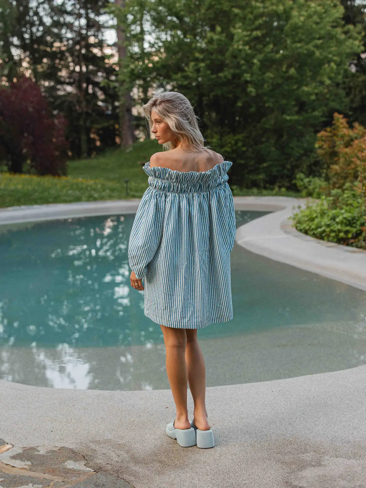 Blue Stripe Dress 1608 WEAR