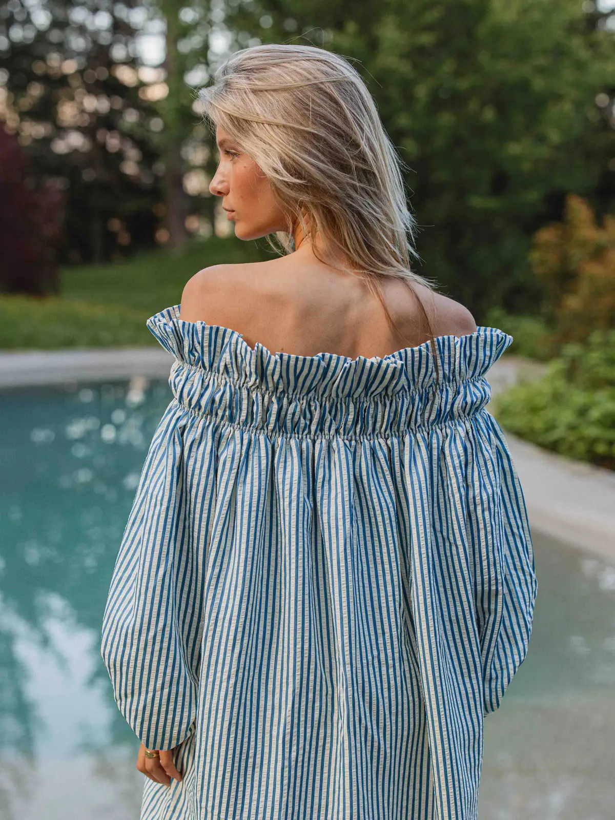 Blue Stripe Dress 1608 WEAR