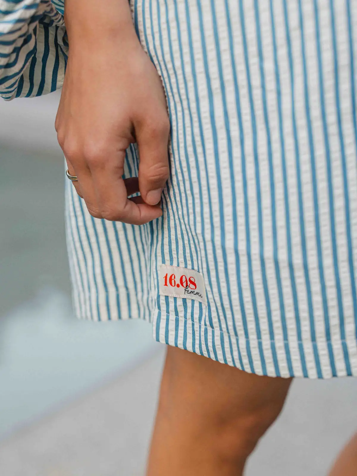Blue Stripe Dress 1608 WEAR