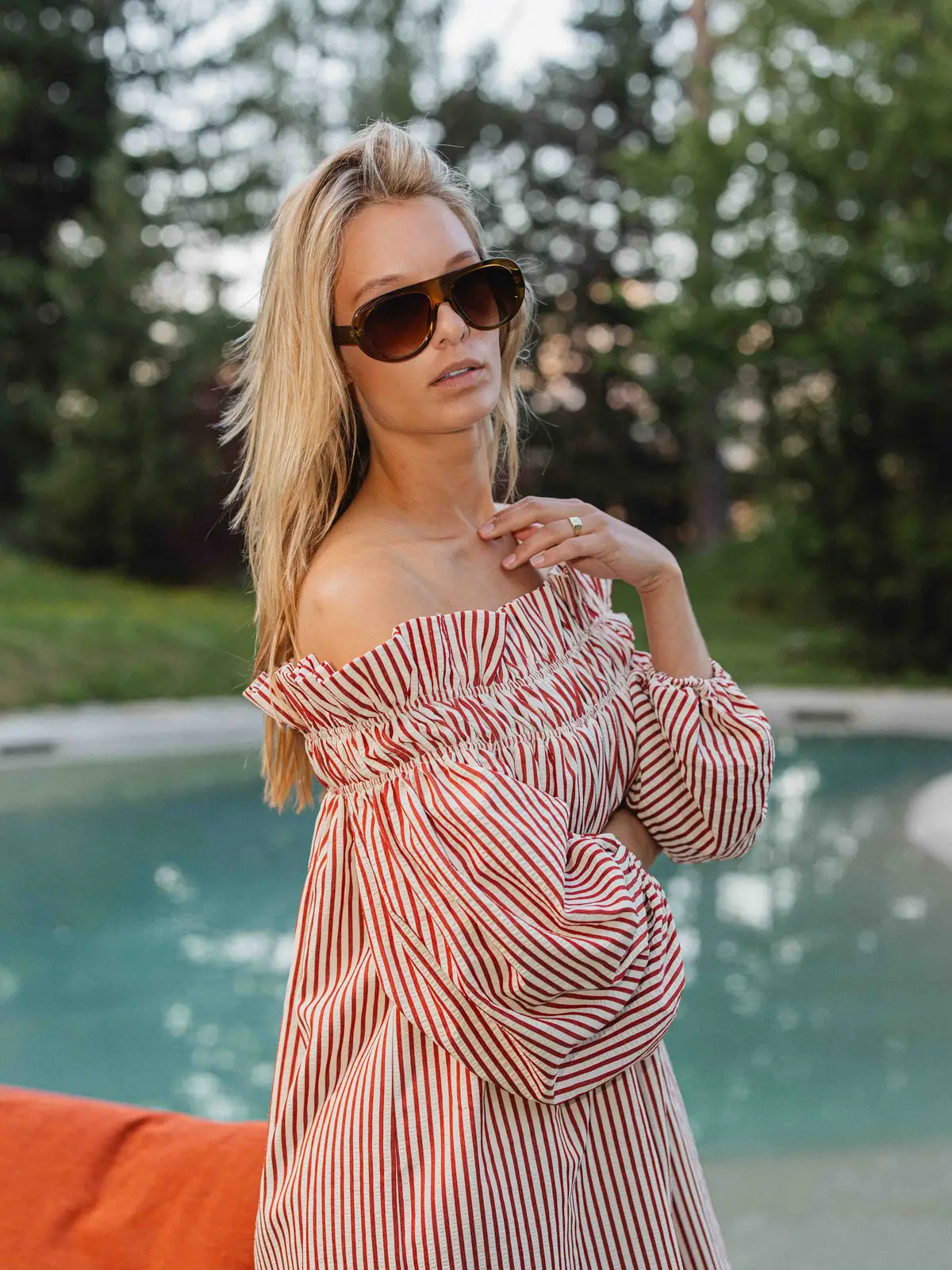 Red Stripe Dress 1608 WEAR