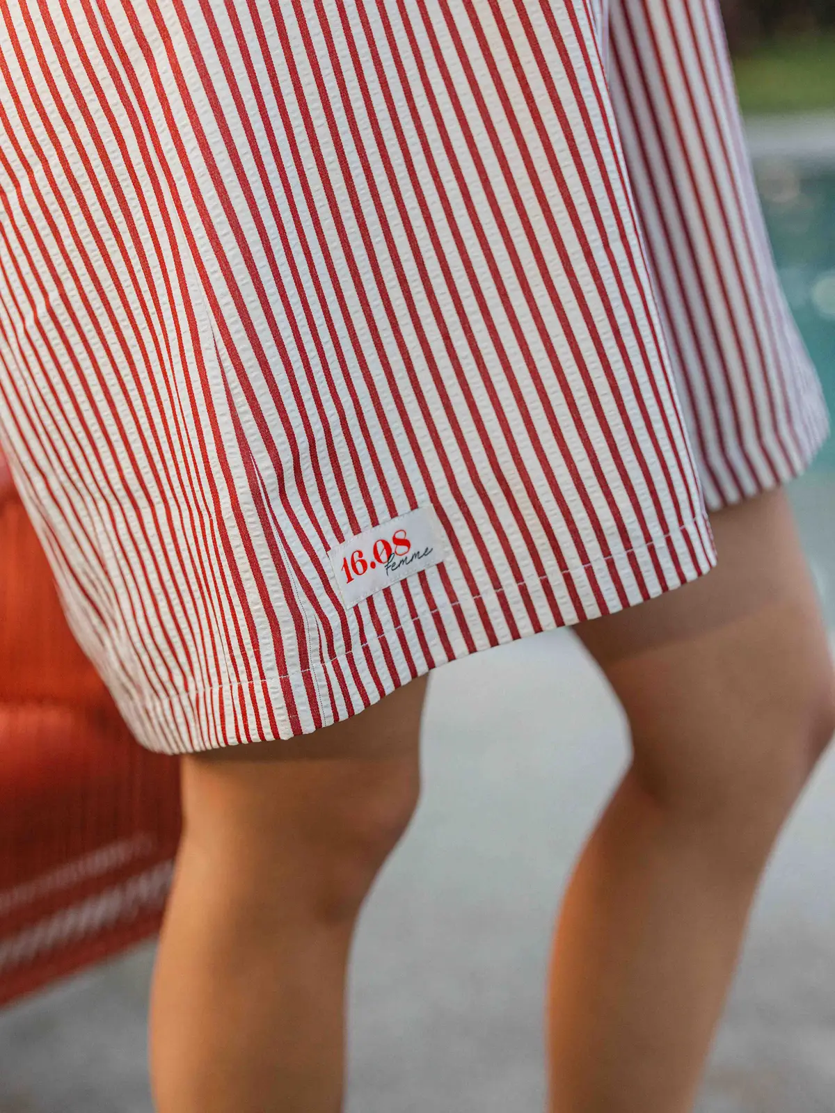 Red Stripe Dress 1608 WEAR