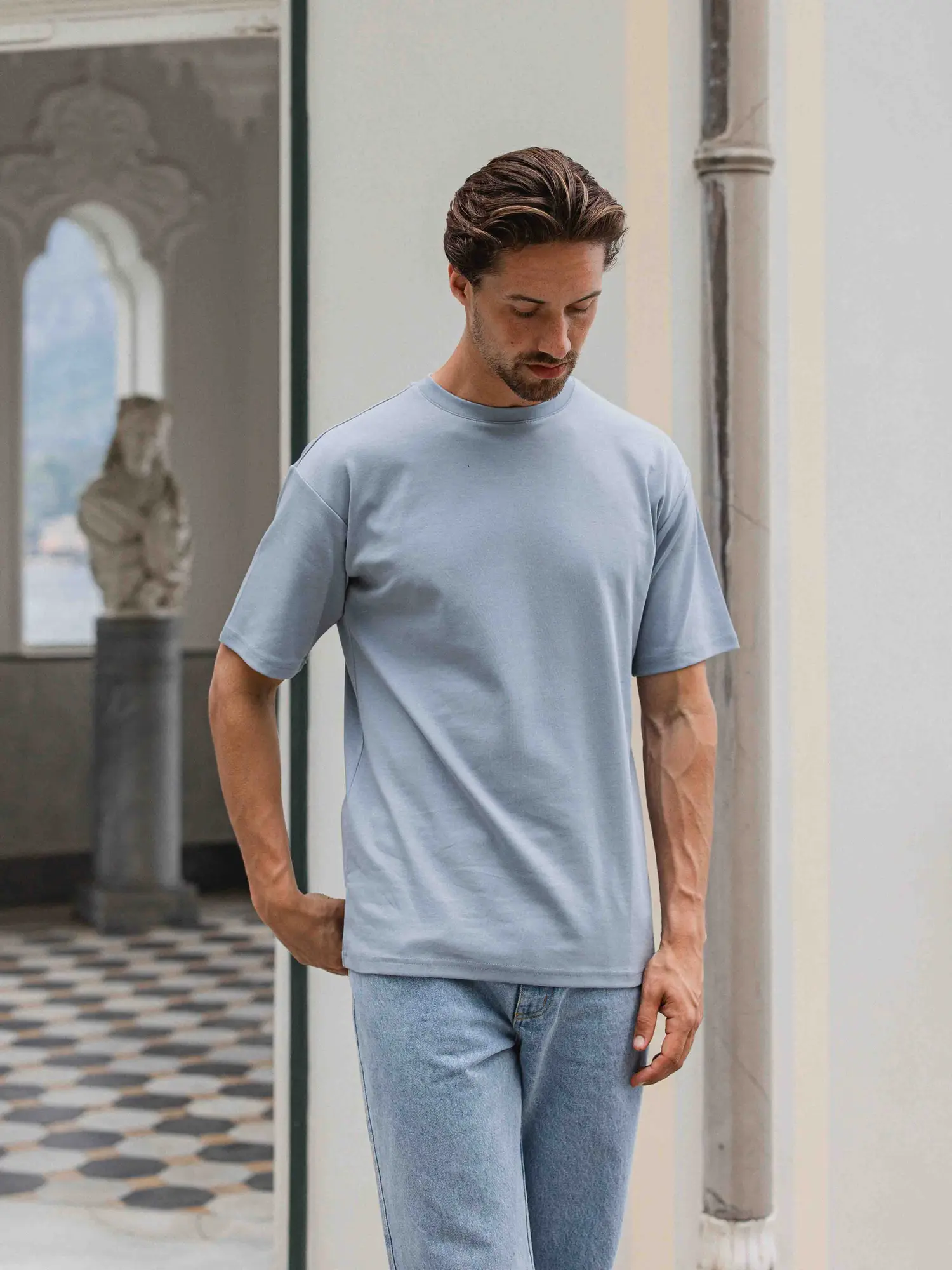 Light Blue Oversized T-shirt 1608 WEAR