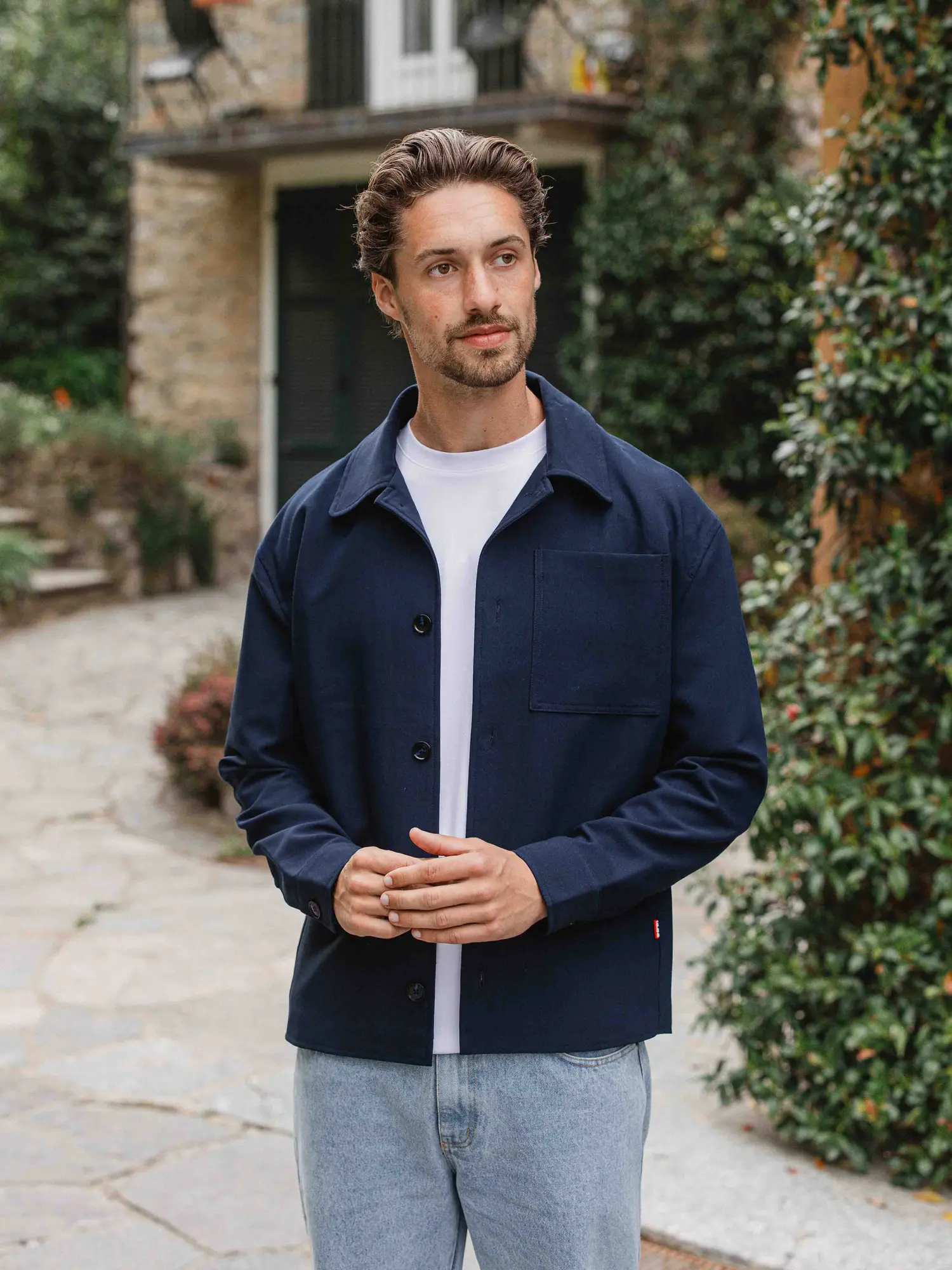 Navy Layer Overshirt 1608 WEAR