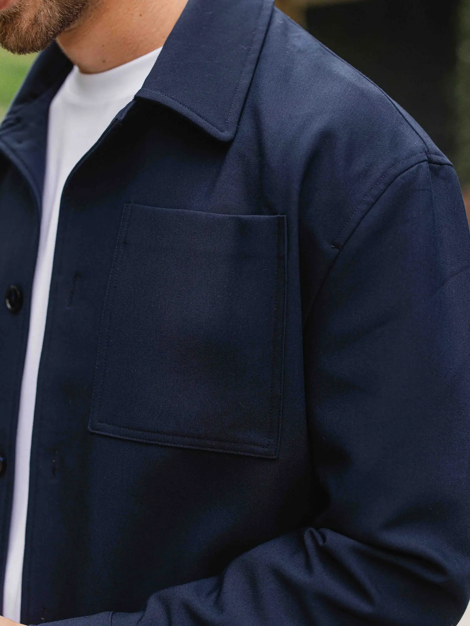 Navy Layer Overshirt 1608 WEAR