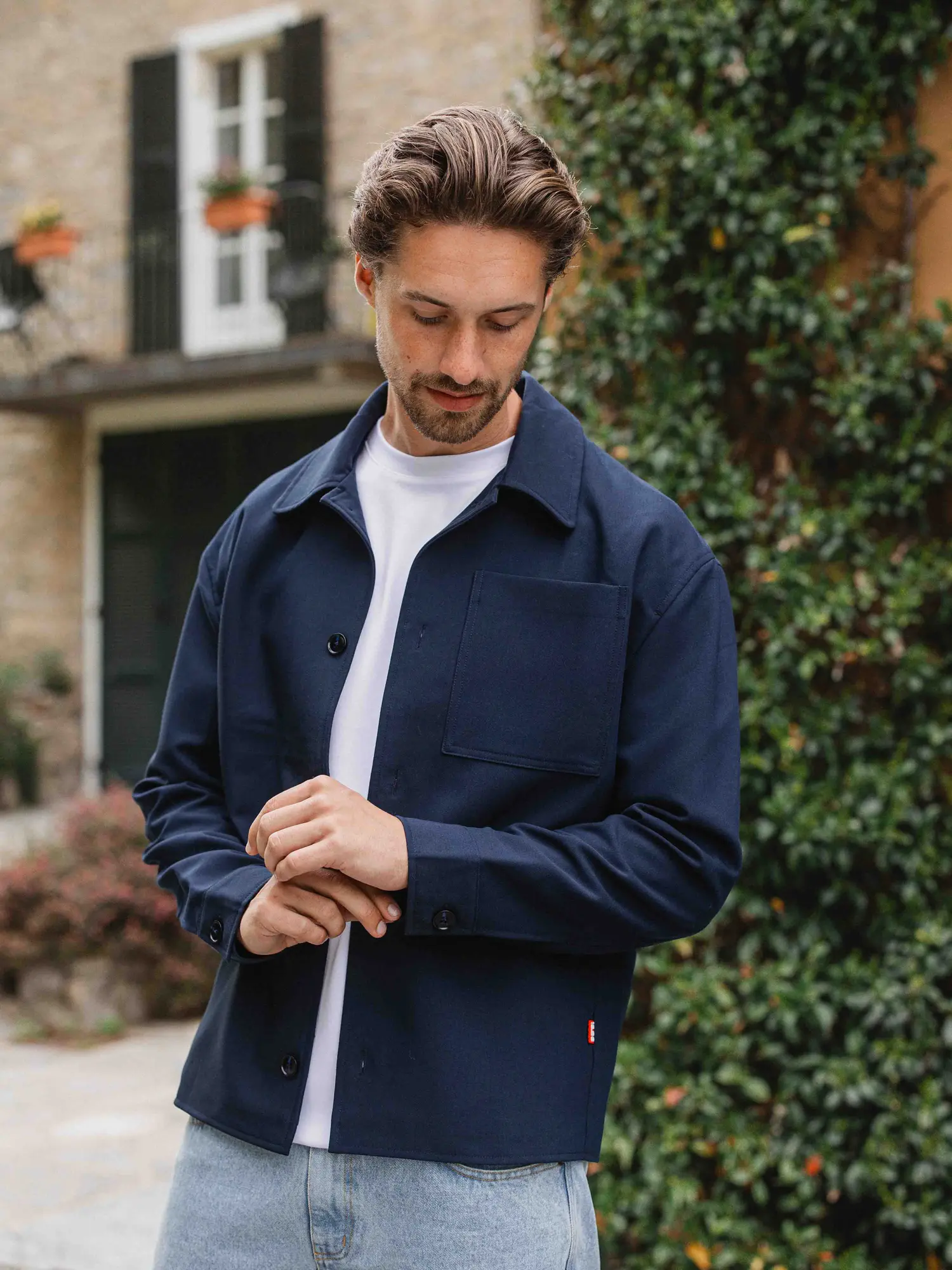 Navy Layer Overshirt 1608 WEAR
