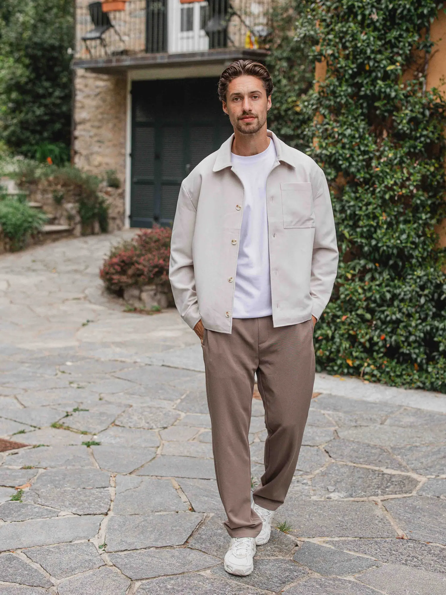 Beige Layer Overshirt 1608 WEAR