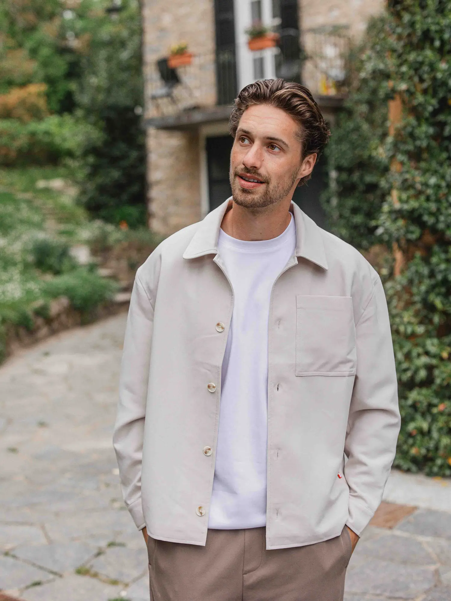 Beige Layer Overshirt 1608 WEAR