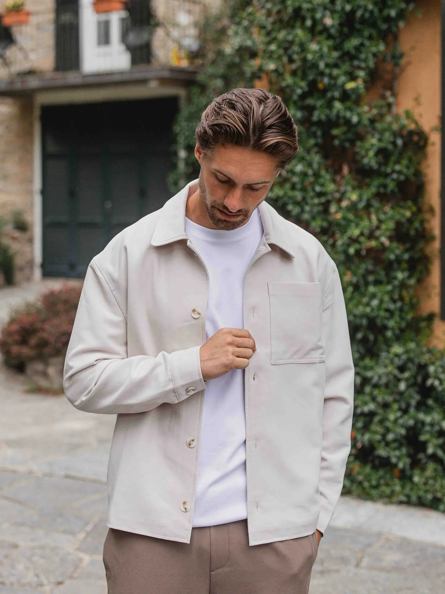 Beige Layer Overshirt 1608 WEAR