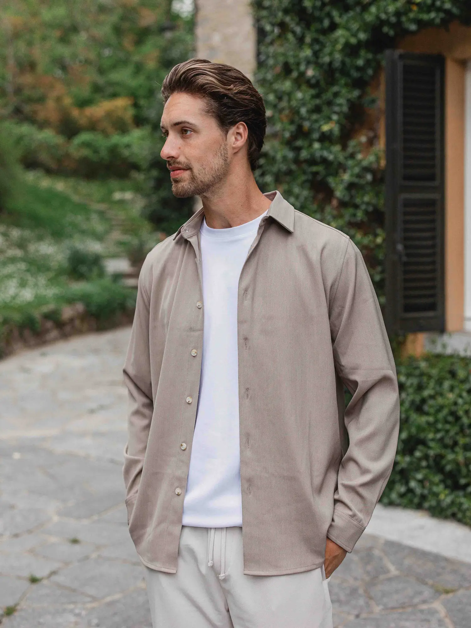 Brown Business Button Up Shirt 1608 WEAR