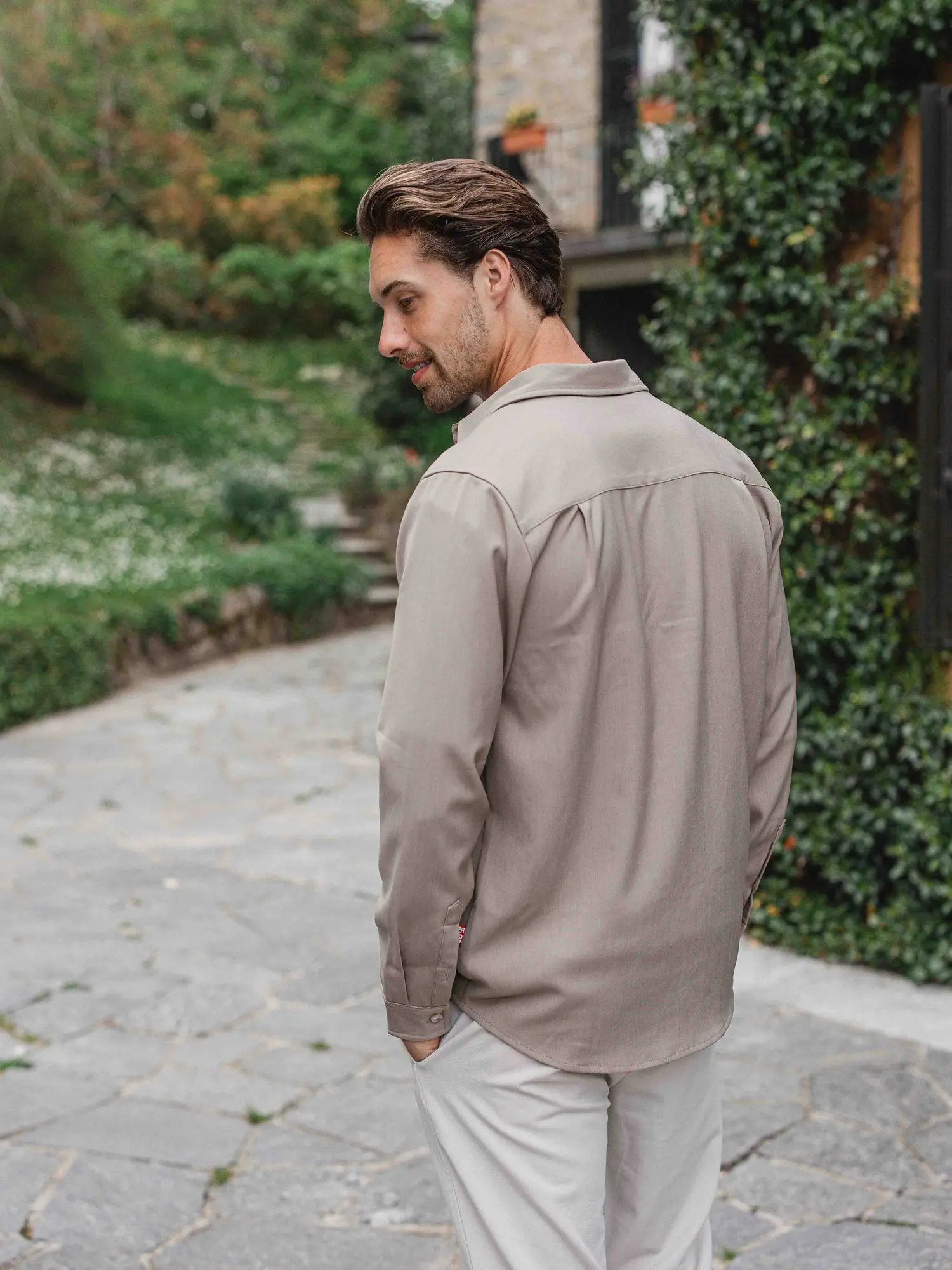 Brown Business Button Up Shirt 1608 WEAR