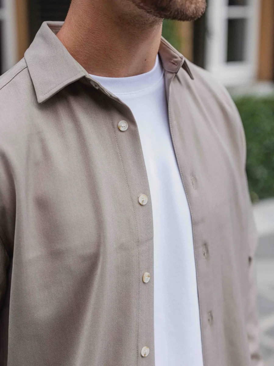Brown Business Button Up Shirt