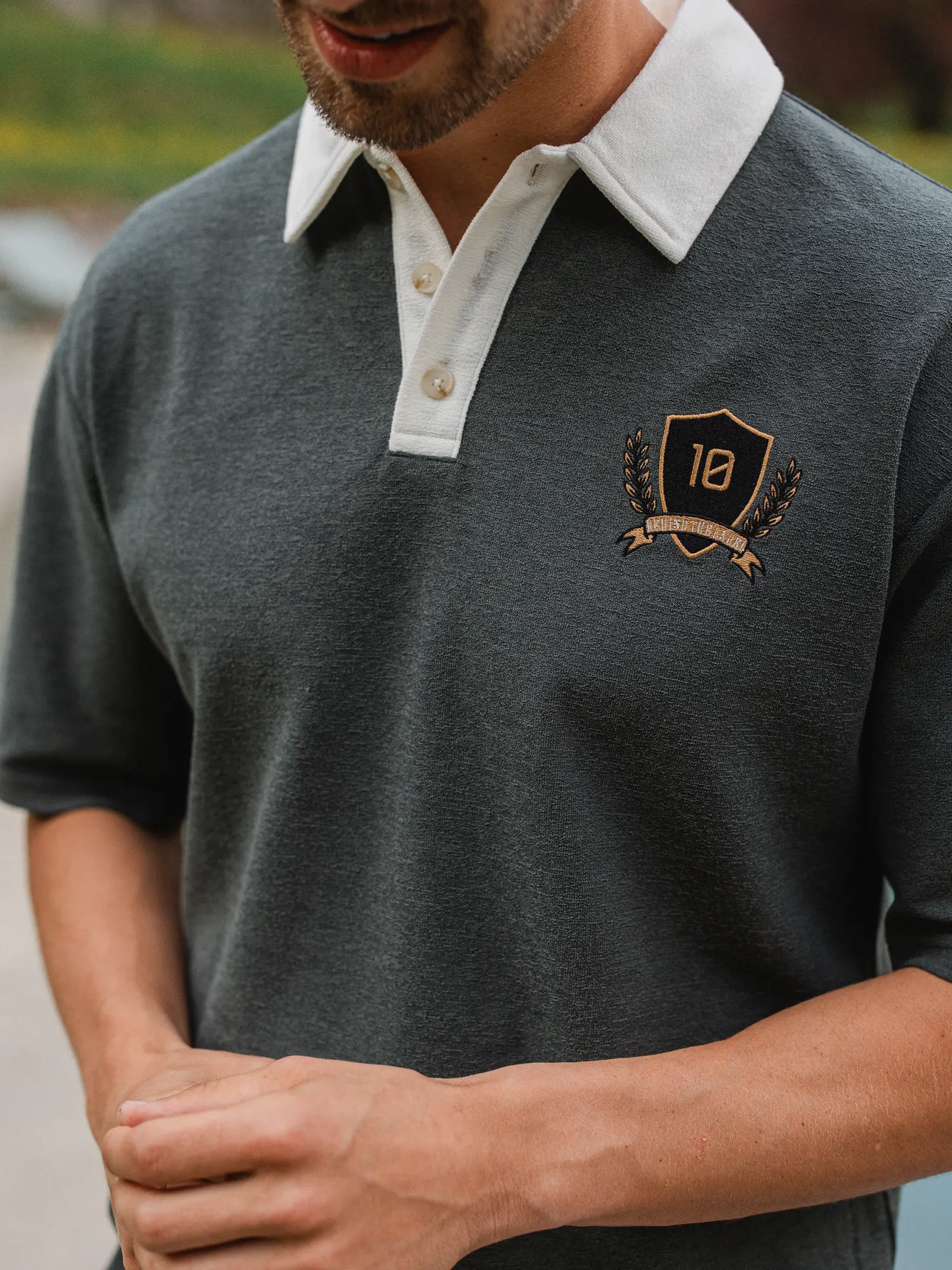 Green Oversized Boucle Poloshirt 1608 WEAR
