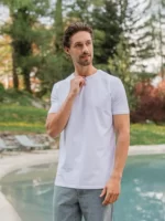 Weißes Slimfit-T-Shirt