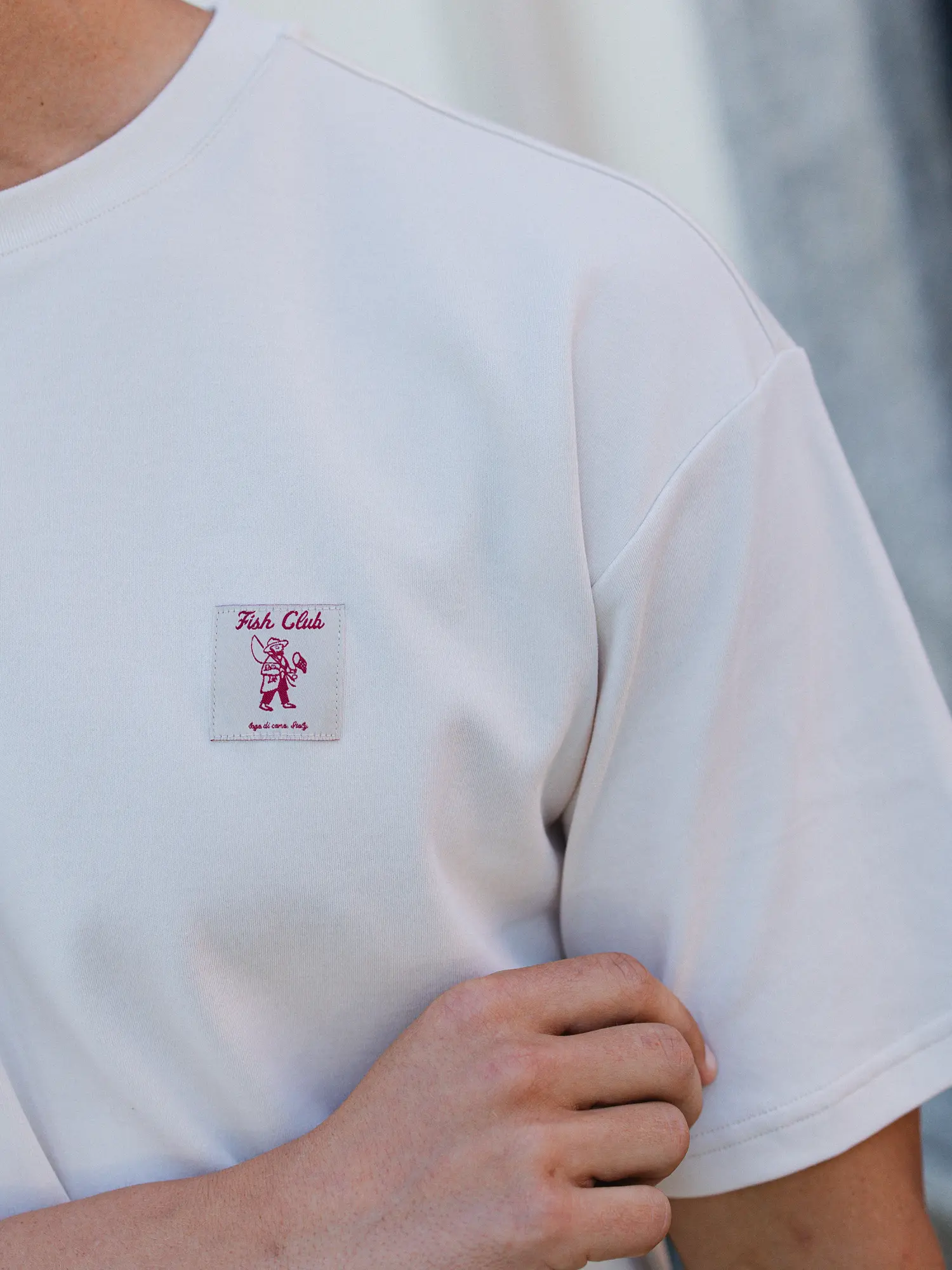 Creme Fish Club Oversized T-shirt 1608 WEAR