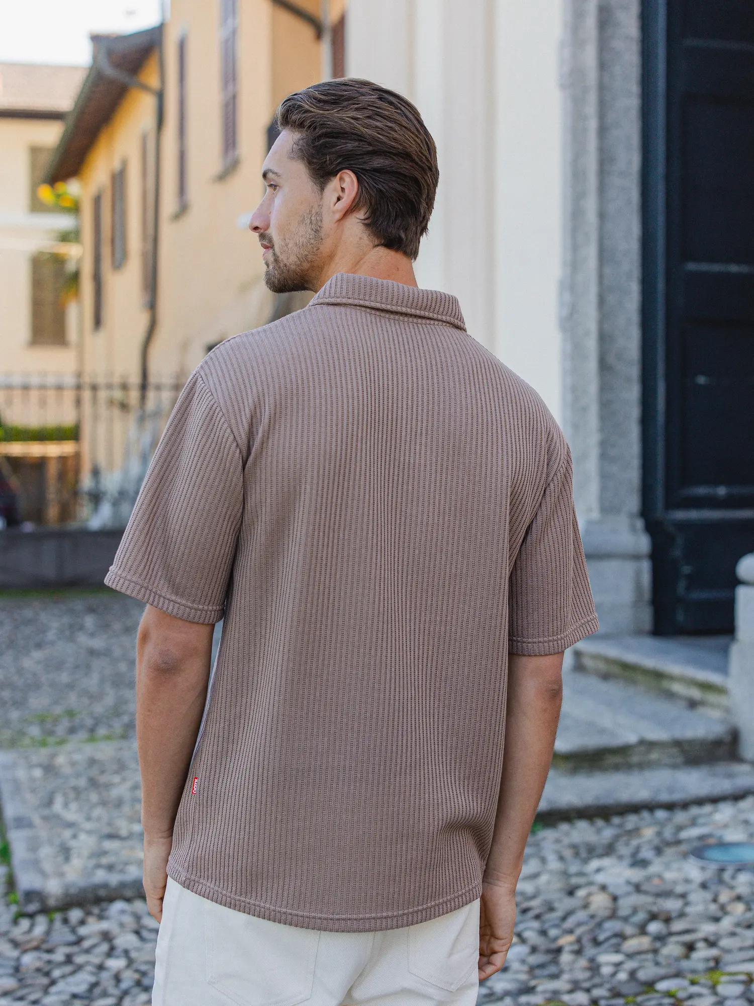 Brown Knit Oversized Polo 1608 WEAR