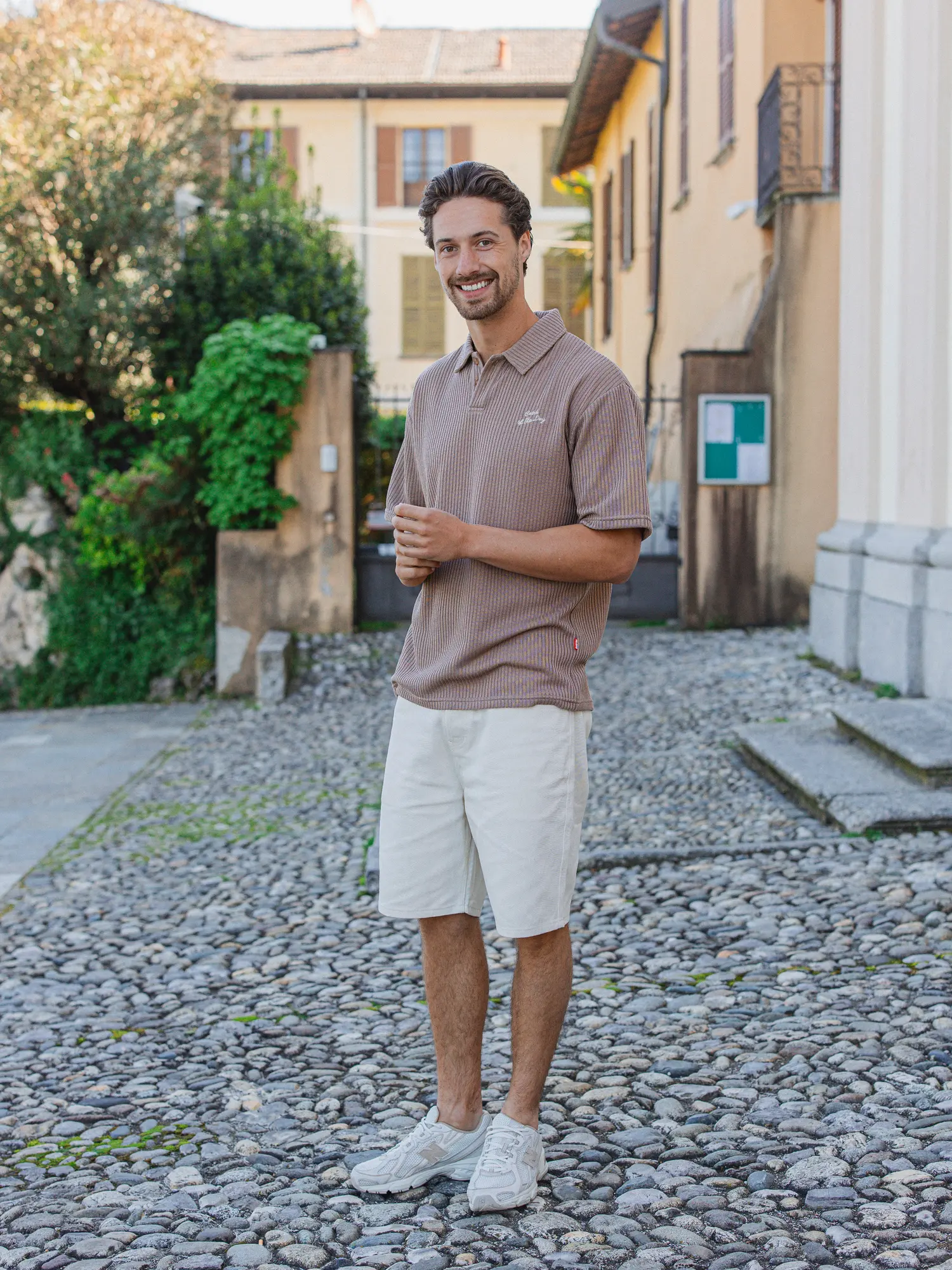 Brown Knit Oversized Polo 1608 WEAR