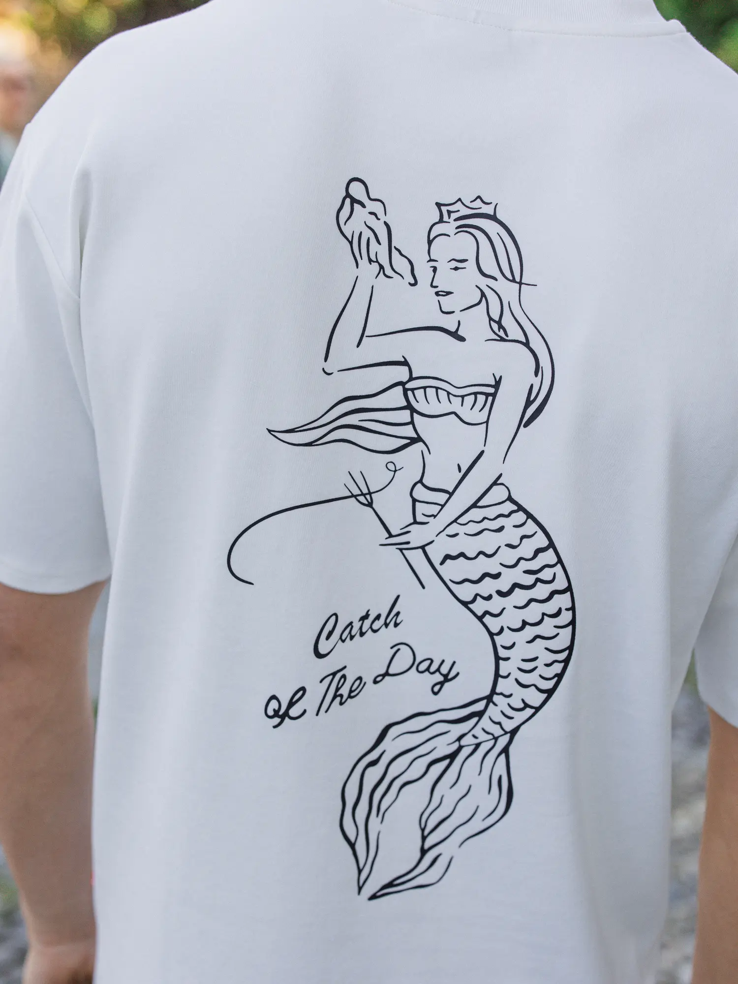 White Mermaid Oversized T-shirt 1608 WEAR