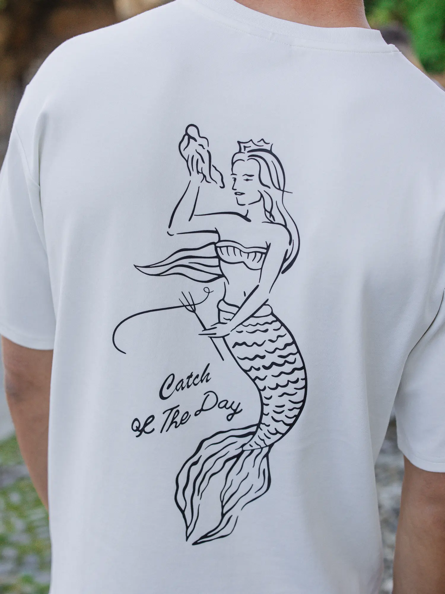 White Mermaid Oversized T-shirt 1608 WEAR