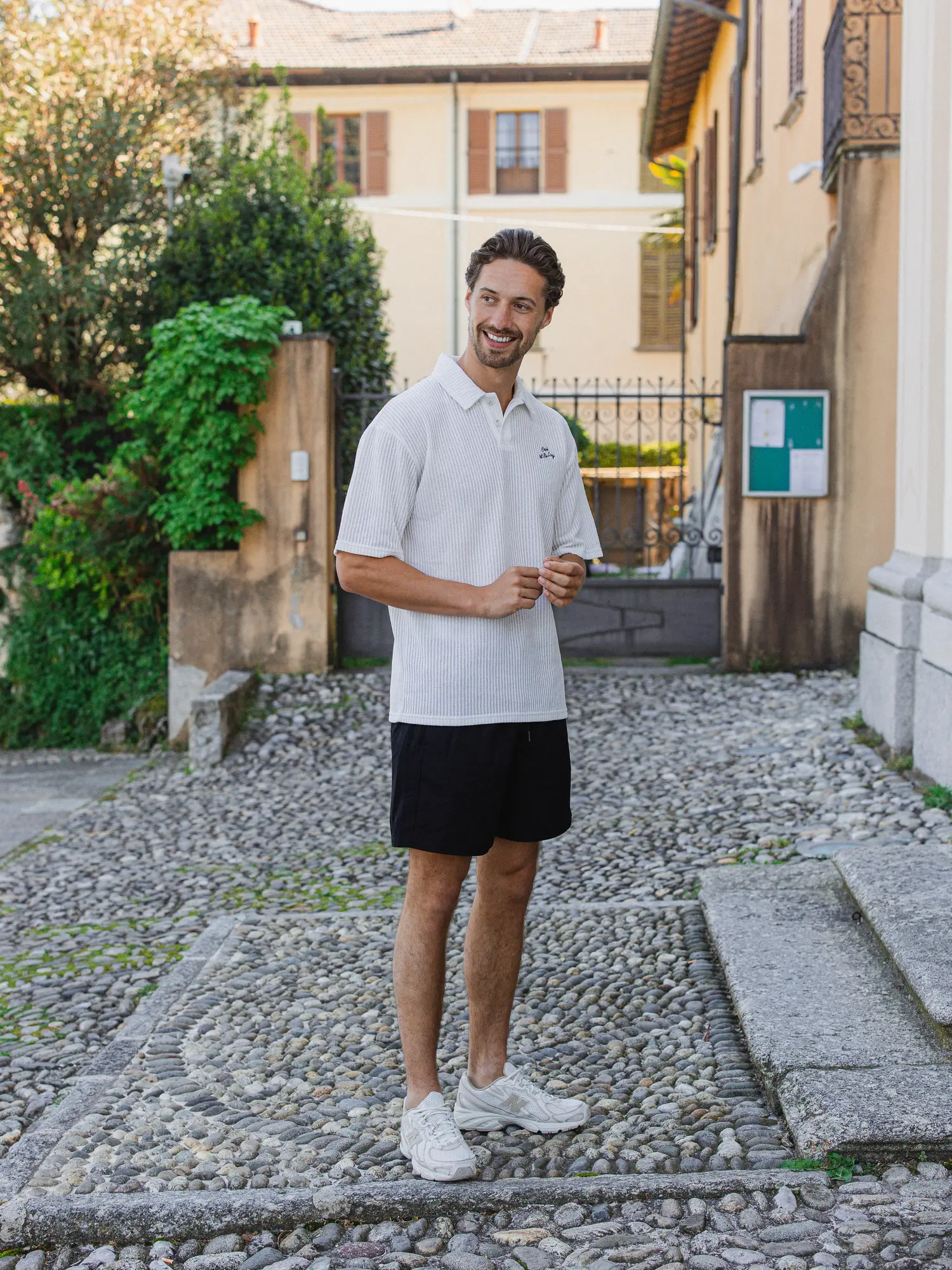 White Knit Oversized Polo 1608 WEAR