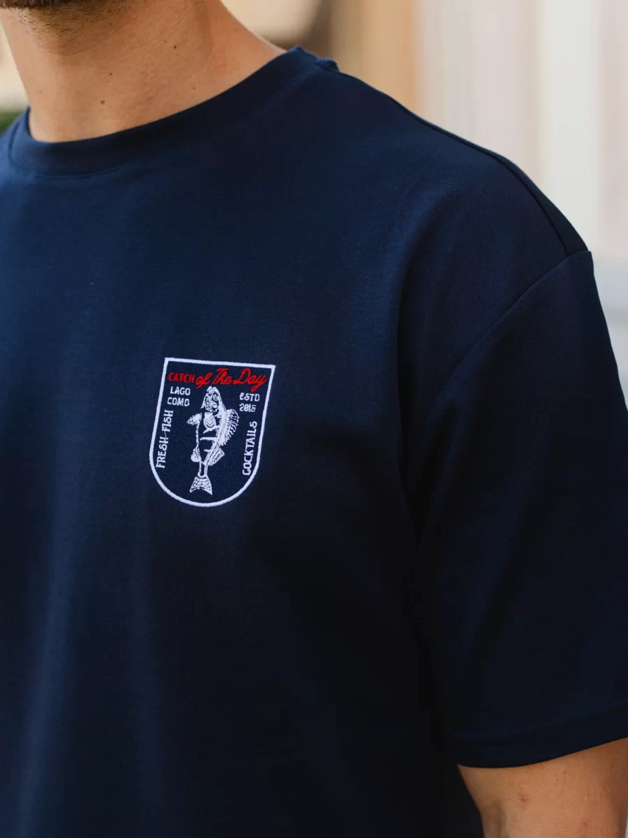 Navy Fish Oversized T-shirt