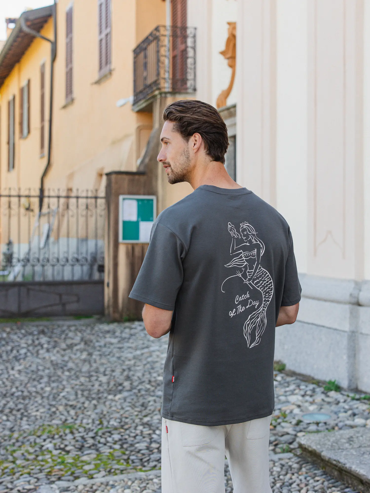 Off Black Mermaid Oversized T-shirt 1608 WEAR