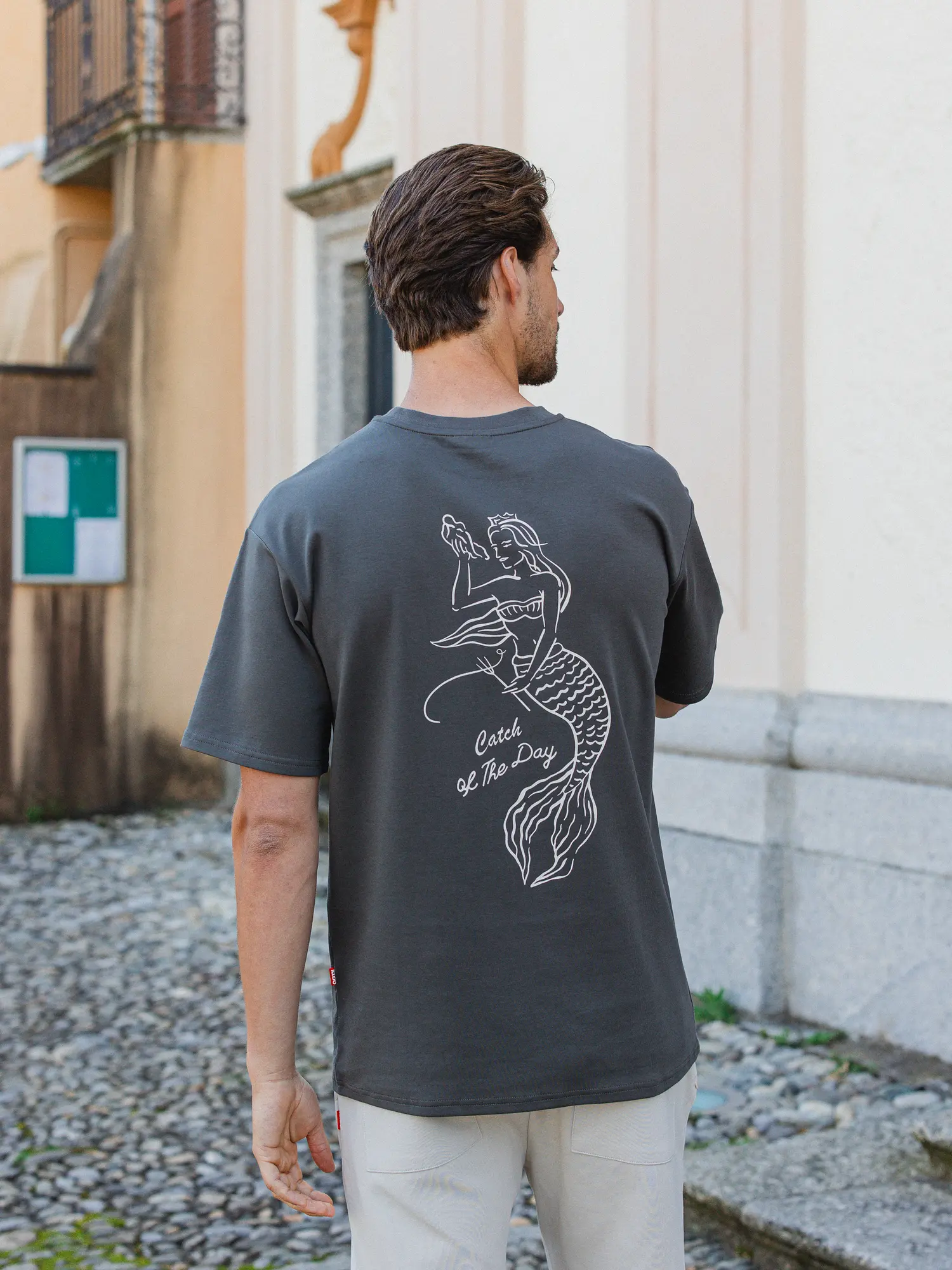 Off Black Mermaid Oversized T-shirt 1608 WEAR