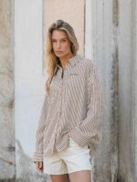 Brown Stripe Blouse