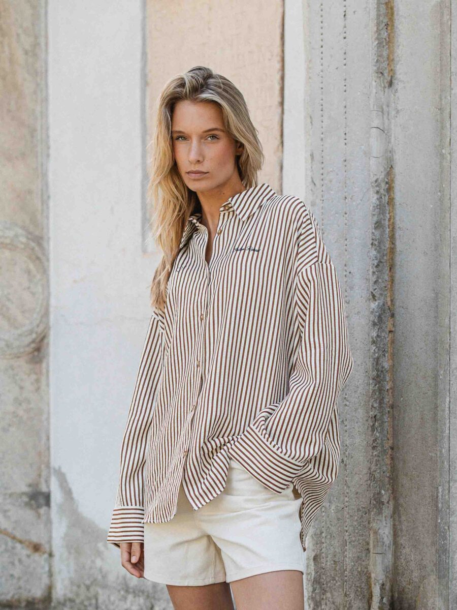 Brown Stripe Blouse