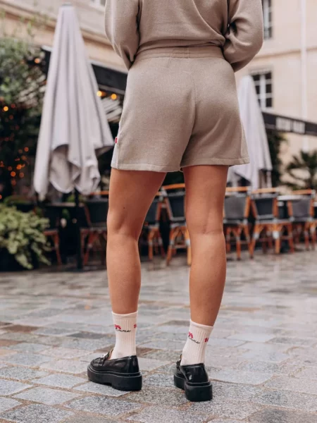 Beige Knit Short