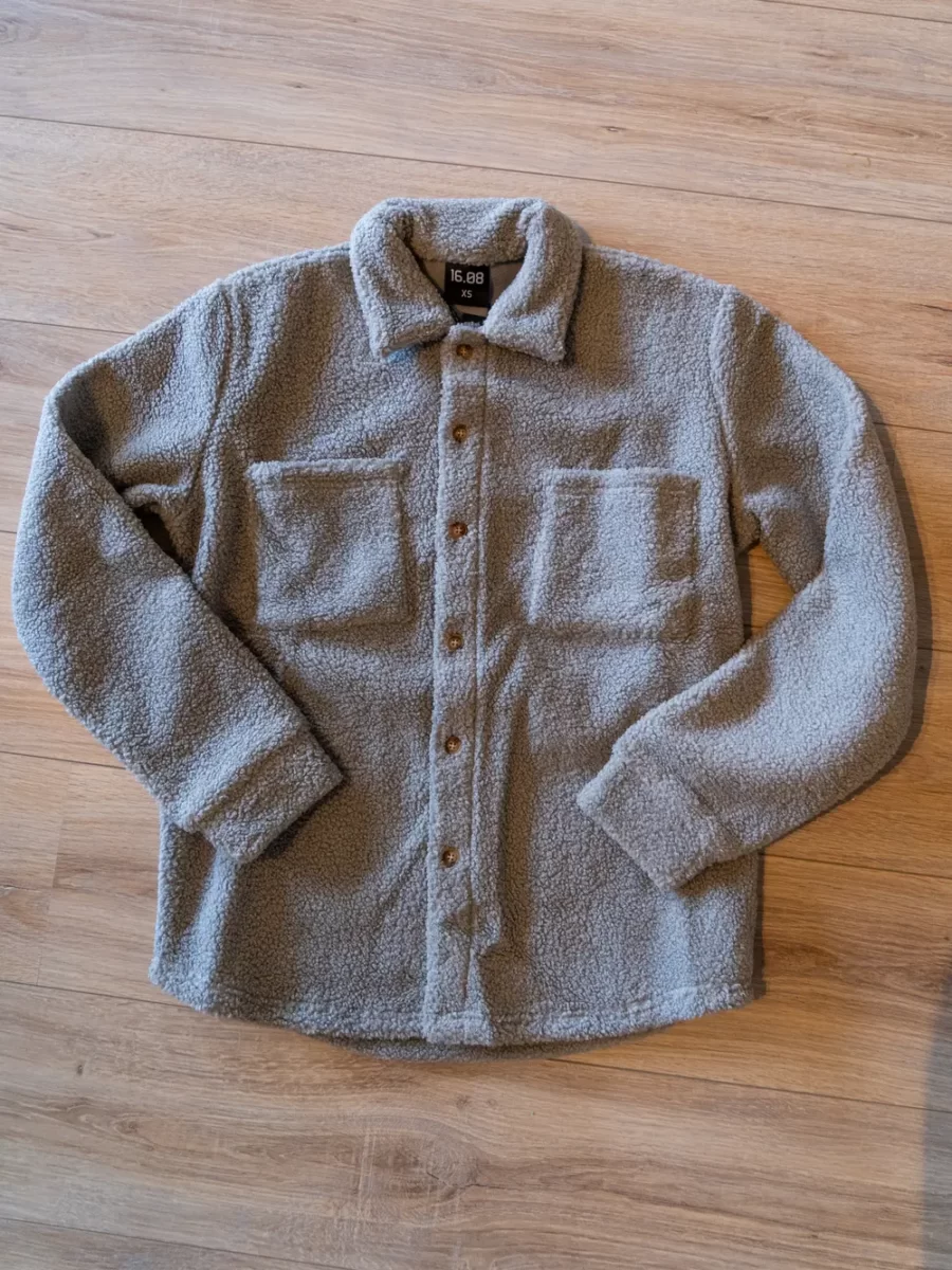 Light Grey Teddy Overshirt
