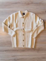 Creme Button Cardigan Thick