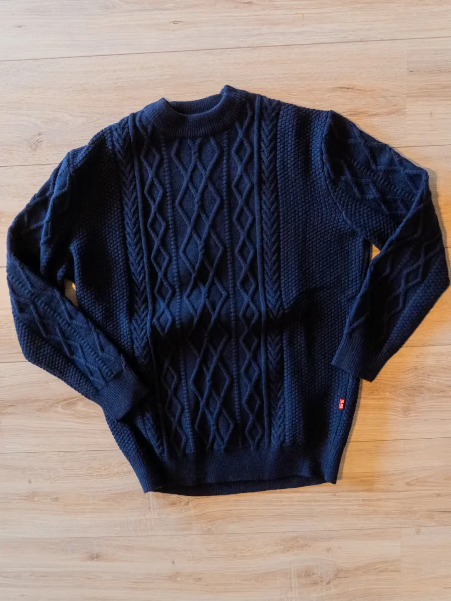 Navy Cable Sweater