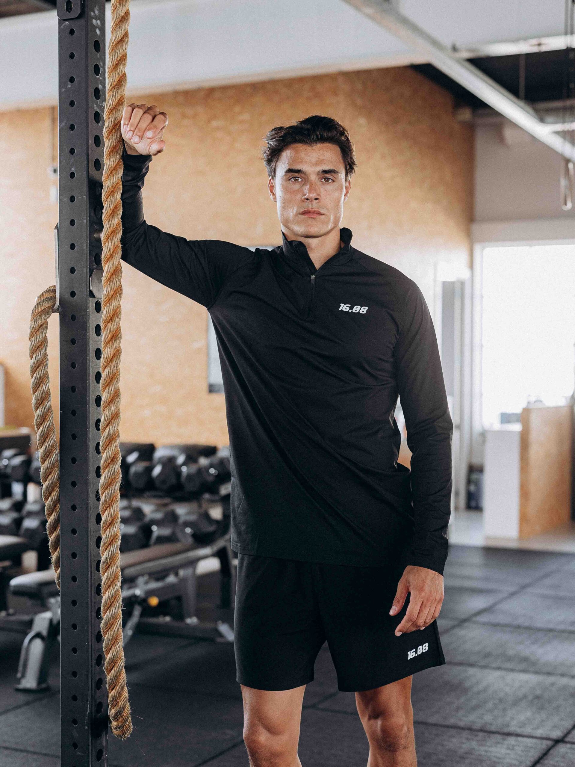 Black Sport Half Zip Longsleeve 1608 WEAR