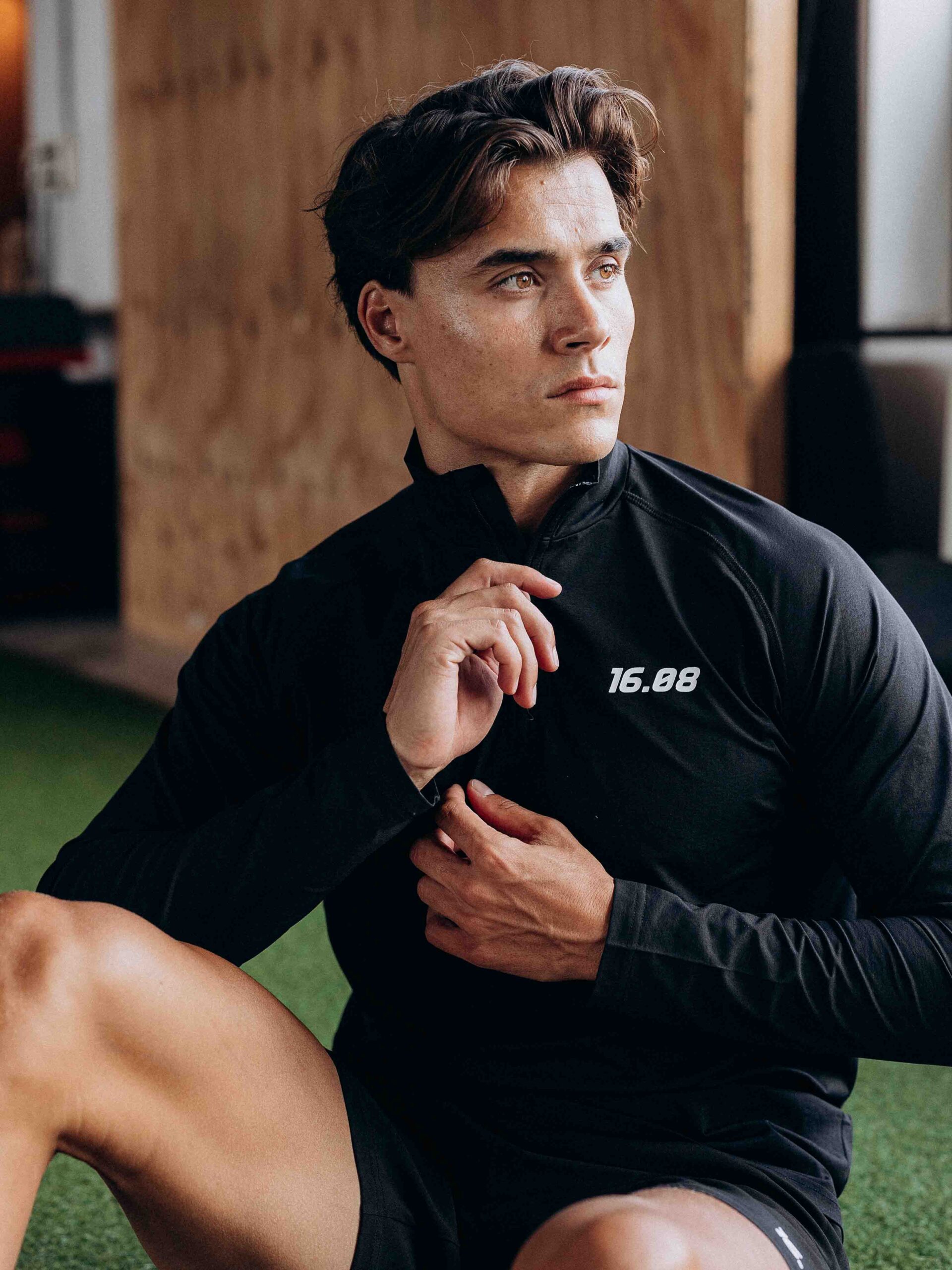 Black Sport Half Zip Longsleeve 1608 WEAR
